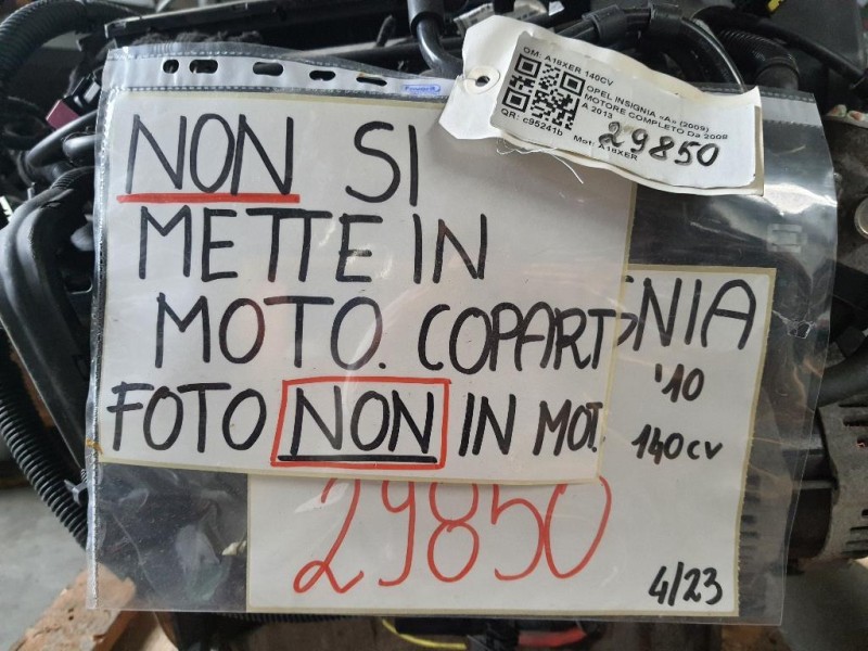 Motore Completo A18XER 140CV Opel Insignia A 2009