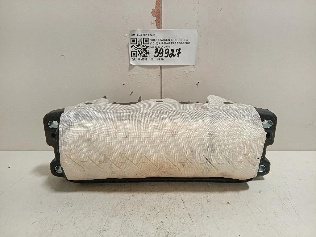 Air-bag Passeggero 7N0 880 204 B Volkswagen Sharan IV 2010