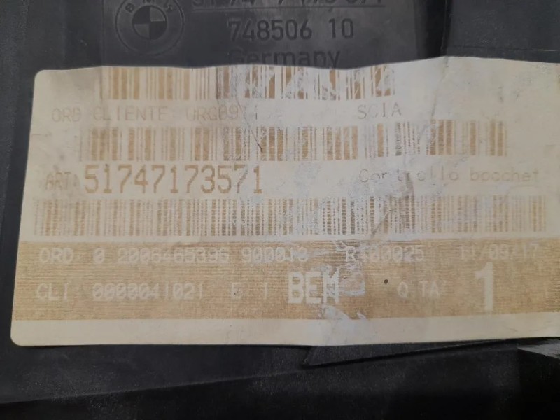 Convogliatore ARIA Radiatore SUP 51747173571 Bmw Serie 3 E90 Berlina 2005