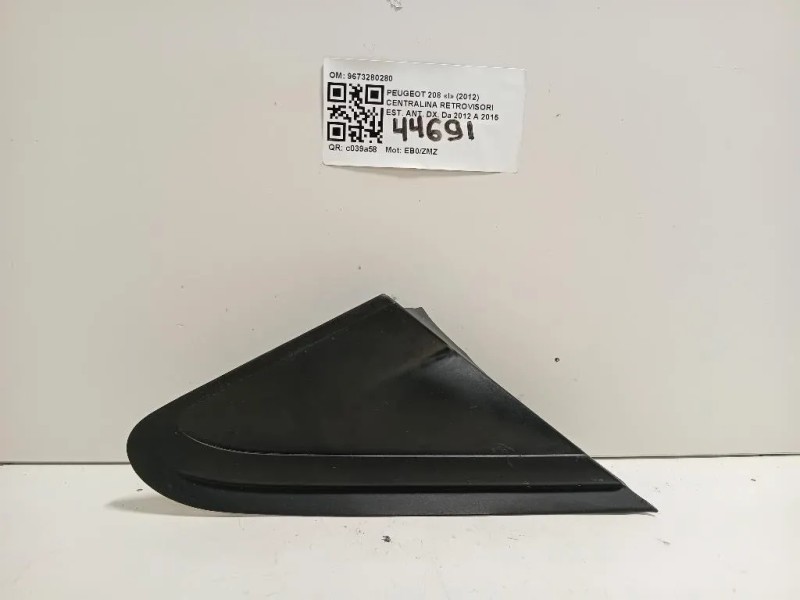Coperchio BASE Retrovisore Esterno ANT DX 9673280280 Peugeot 208 I 2012