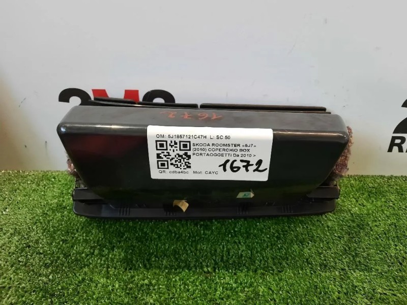 Coperchio BOX Portaoggetti 5J1857121C47H Skoda Roomster 5J7 2010