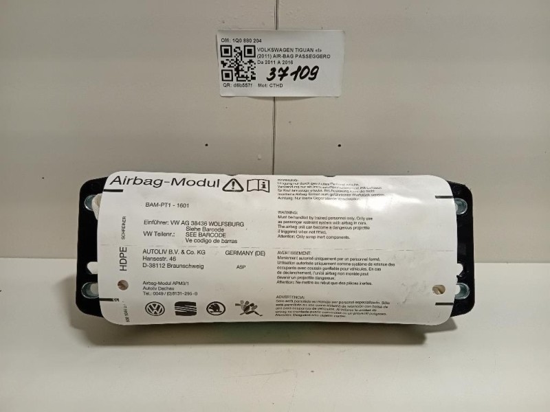 Air-bag Passeggero 1Q0 880 204 Volkswagen Tiguan I 2011