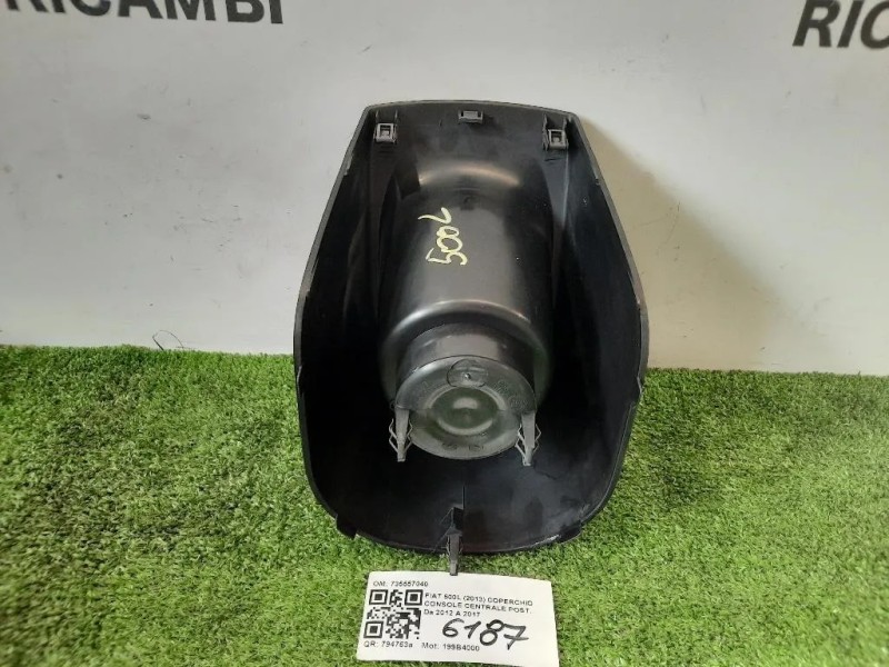 Coperchio Console Centrale POST 735557040 TUNNEL PORTABICCHIERI Fiat 500L 2013