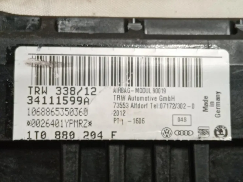 Air-bag Passeggero 1T0 880 204 F Volkswagen Touran III 2010