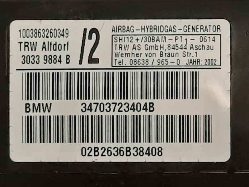 Air-bag Porta ANT DX 34703723404B Bmw X5 E53 2000