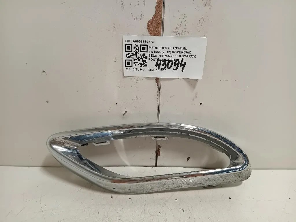 Coperchio SEDE Terminale DI Scarico POST DX A0008850274 Mercedes Classe ML W166 2012