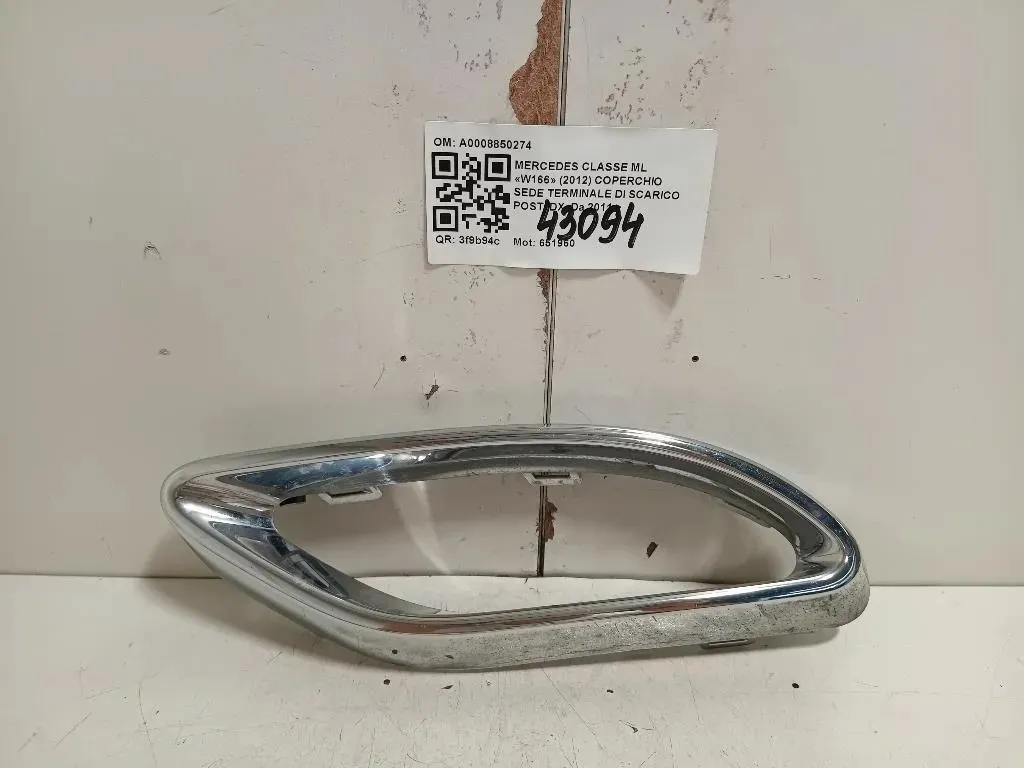 Coperchio SEDE Terminale DI Scarico POST DX A0008850274 Mercedes Classe ML W166 2012