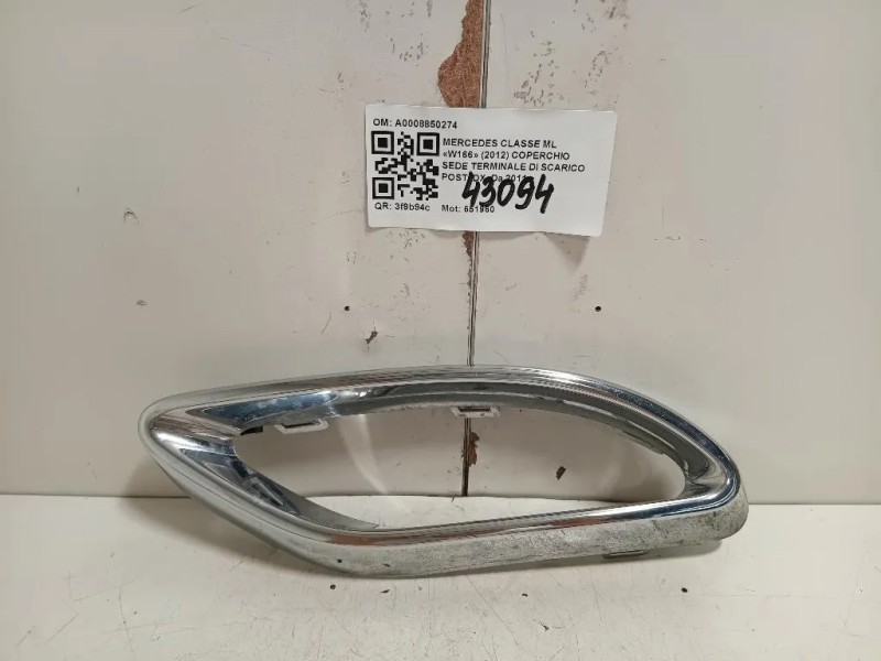 Coperchio SEDE Terminale DI Scarico POST DX A0008850274 Mercedes Classe ML W166 2012