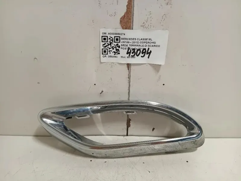 Coperchio SEDE Terminale DI Scarico POST DX A0008850274 Mercedes Classe ML W166 2012