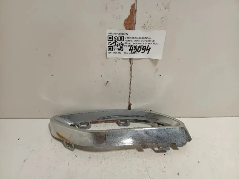 Coperchio SEDE Terminale DI Scarico POST DX A0008850274 Mercedes Classe ML W166 2012