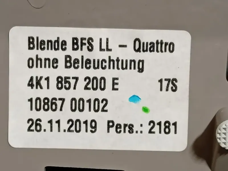 Copertura Display Cruscotto 4K1 857 200 E Audi A6 4a5c8 Avant 2018