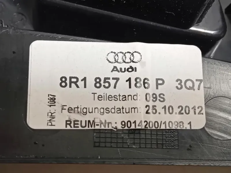 Copertura Display Cruscotto 8R1857186P3Q7 Audi Q5 8RB 2012