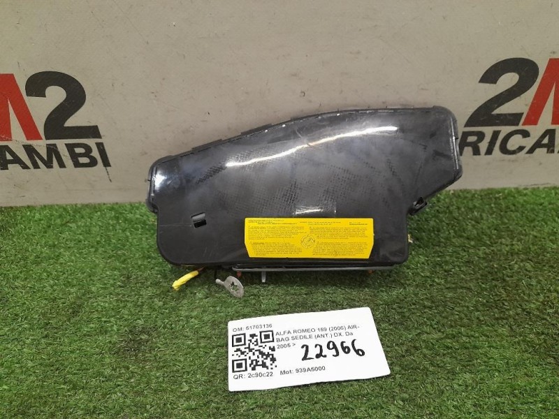 Air-bag Sedile ANT DX 51703136 Alfa Romeo 159 2006
