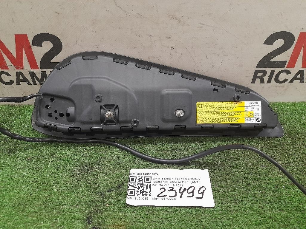 Air-bag Sedile ANT DX 867140562074 Bmw Serie 1 E87 Berlina 2005