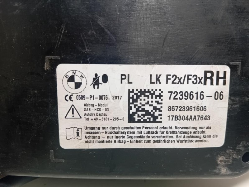 Air-bag Sedile ANT DX 7239616-06 Bmw Serie 1 F20 Berlina 2015