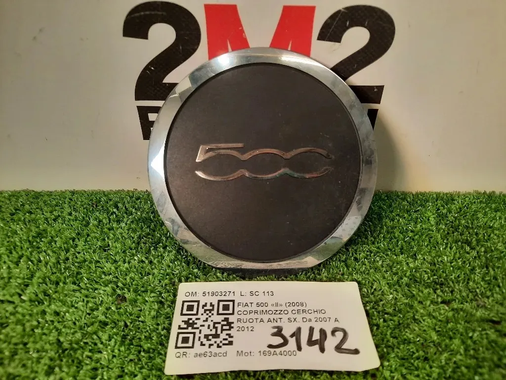 Coprimozzo Cerchio Ruota ANT SX 51903271 CALOTTA MOZZO Fiat 500 II 2008