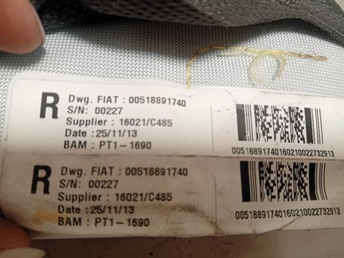 Air-bag Sedile ANT DX 985H13039R Dacia Dokker 2013