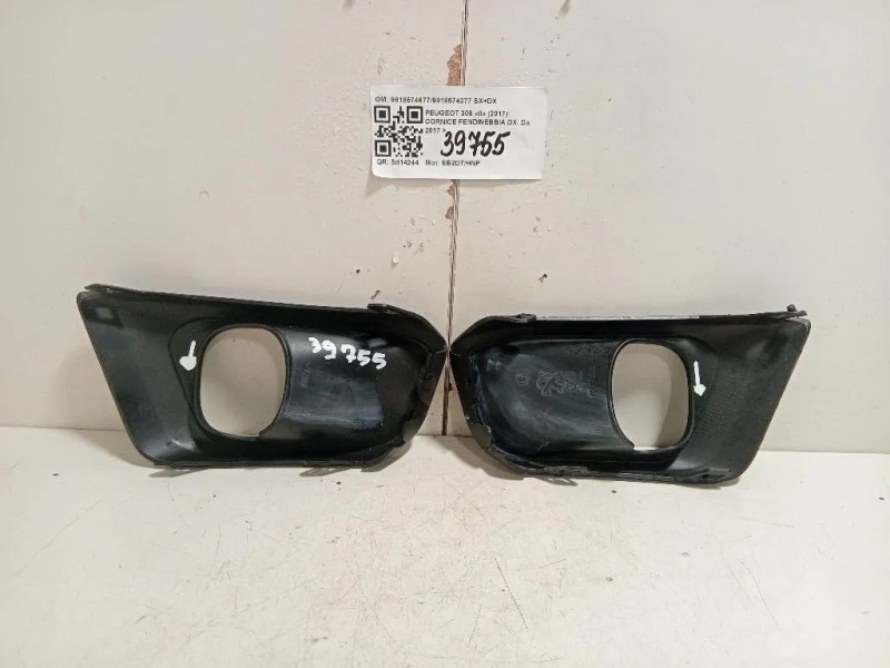 Cornice Fendinebbia DX 98185746779818574377 SX+DX Peugeot 308 II 2017