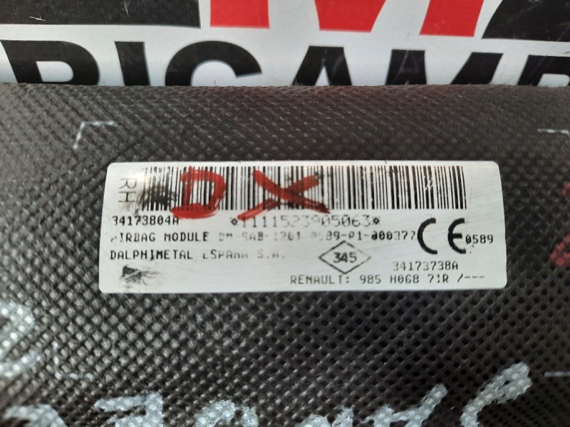 Air-bag Sedile ANT DX 985H06871R Dacia Sandero II 2013