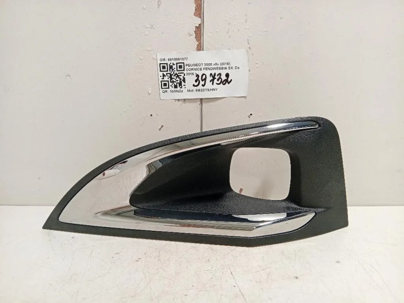 Cornice Fendinebbia SX 9810881377 Peugeot 3008 II 2016