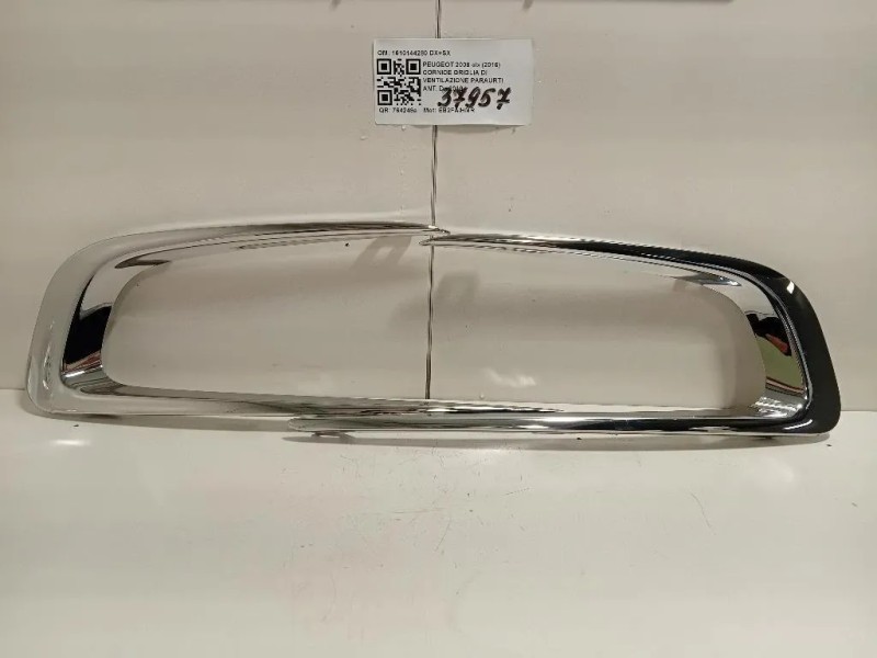 Cornice Griglia DI Ventilazione Paraurti ANT 1610144280 DX+SX Peugeot 2008 I 2016