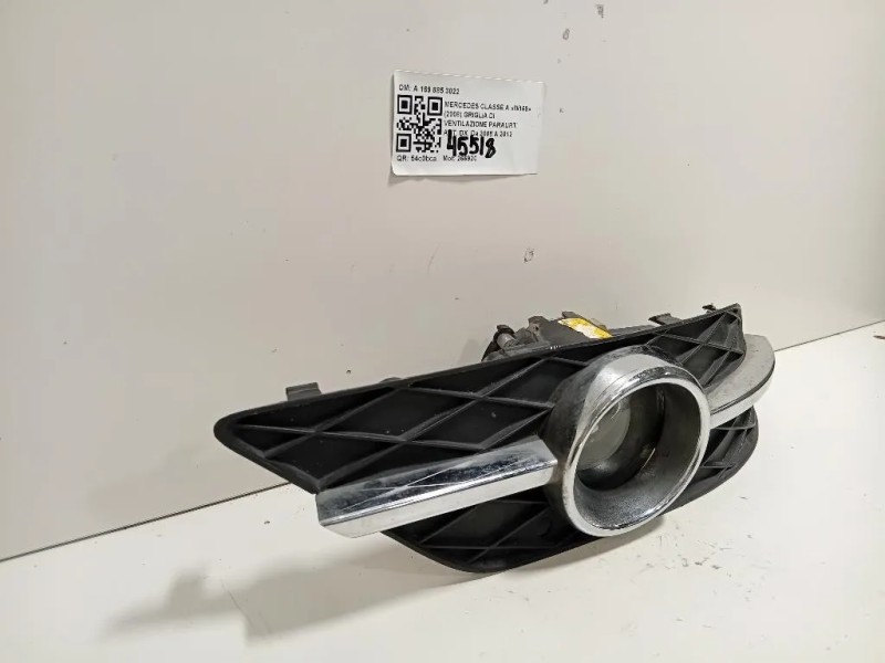 Cornice Griglia DI Ventilazione Paraurti ANT DX A 169 885 3022 Mercedes Classe B W245 2009