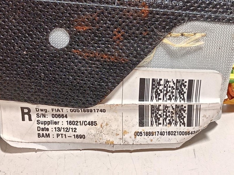 Air-bag Sedile ANT DX 00518891740 Fiat 500L 2013