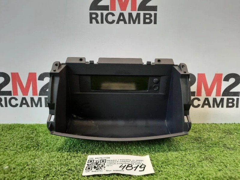 Cornice-visiera Display Check Control 68270JY00B CENTRALINA Renault Koleos I 2008
