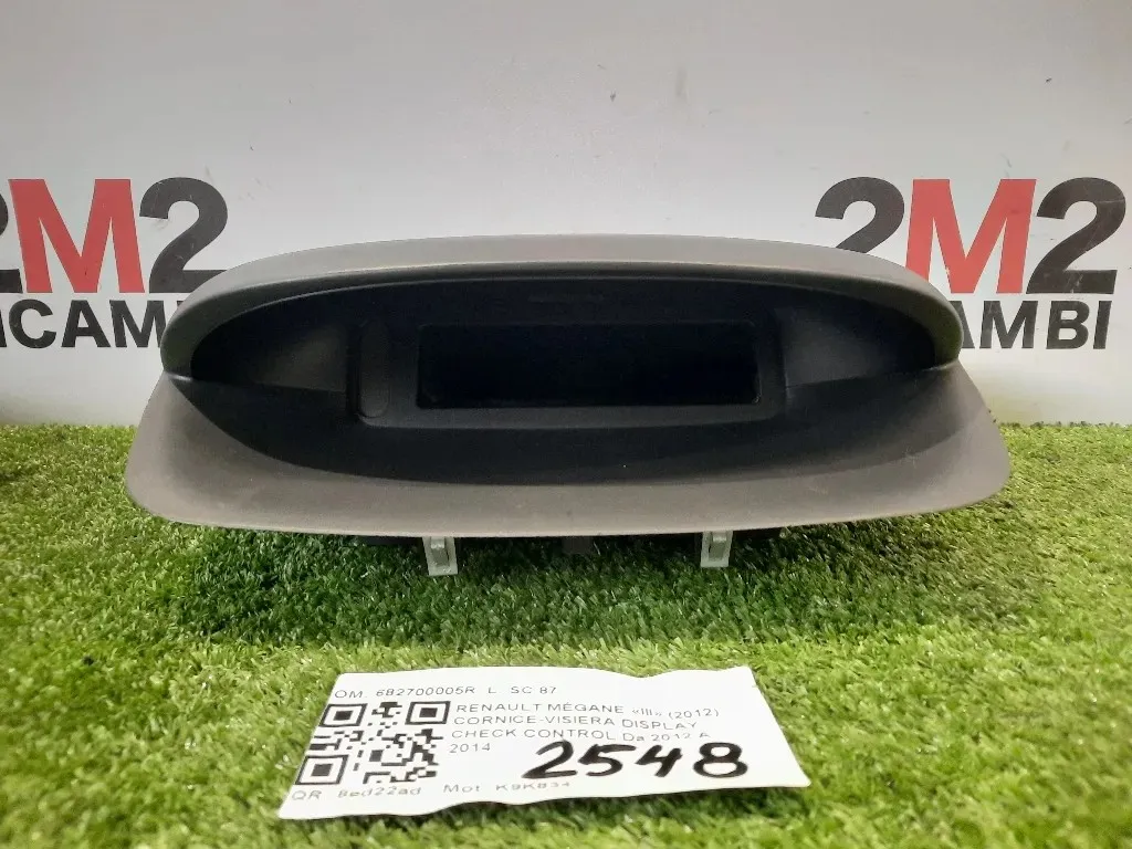 Cornice-visiera Display Check Control 682700005R Renault Mégane III 2012