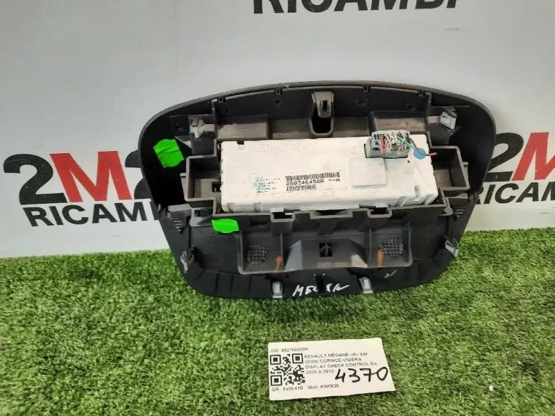 Cornice-visiera Display Check Control 280346458R Renault Mégane III SW 2009