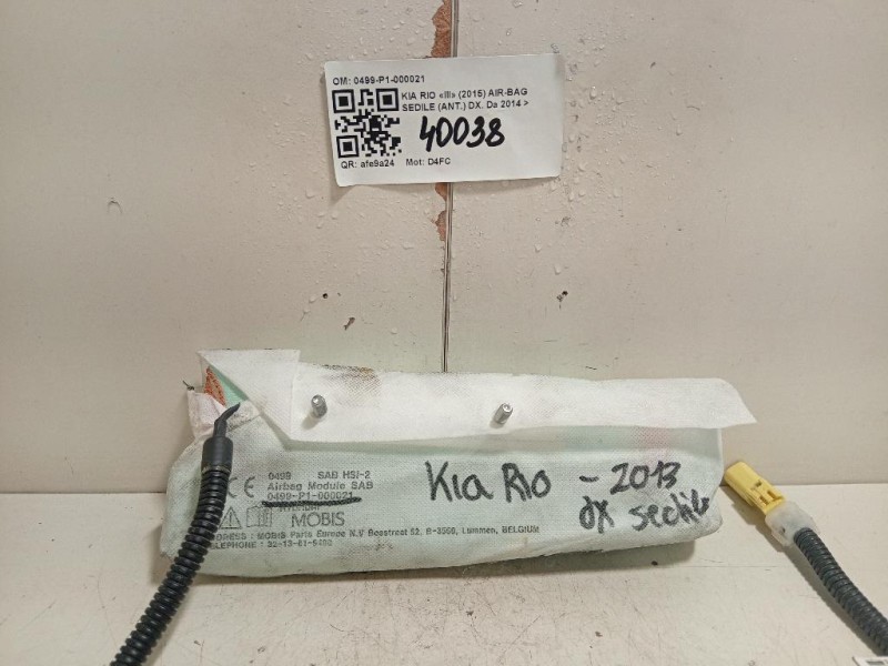 Air-bag Sedile ANT DX 0499-P1-000021 Kia RIO III 2015