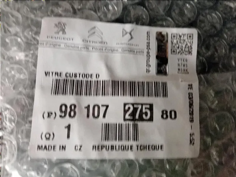 Cristallo Fisso Parafango POST DX 9810727580 Peugeot 3008 II 2016