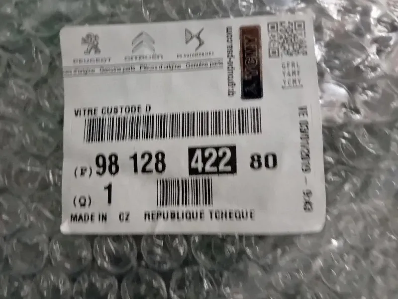 Cristallo Fisso Parafango POST DX 9812842280 Peugeot 5008 II 2017