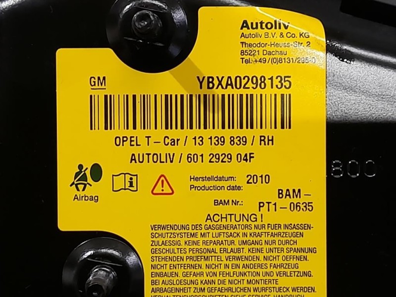 Air-bag Sedile ANT DX 13139839 Opel Astra H SW 2005