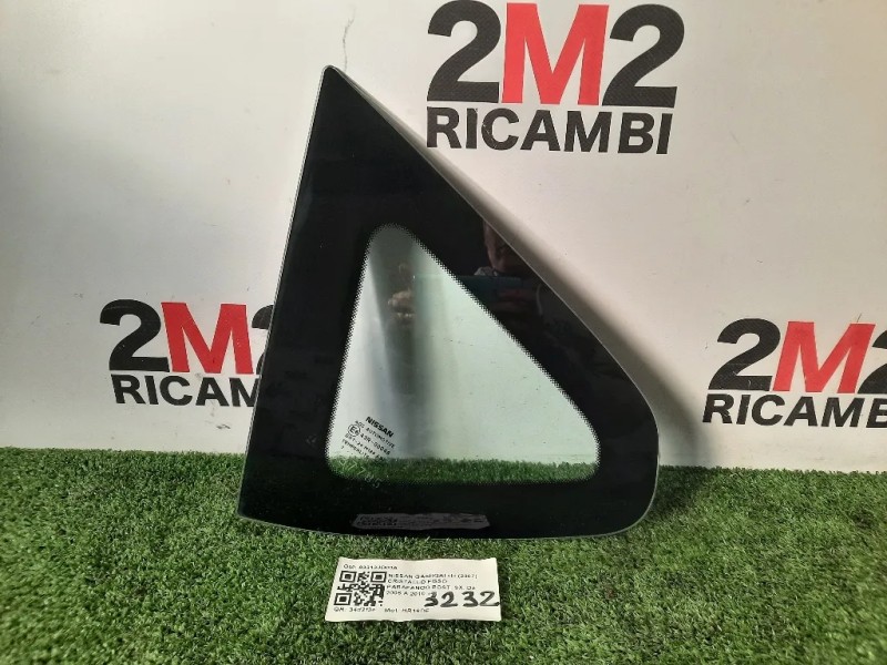 Cristallo Fisso Parafango POST SX 83313JD00A Nissan Qashqai I 2007