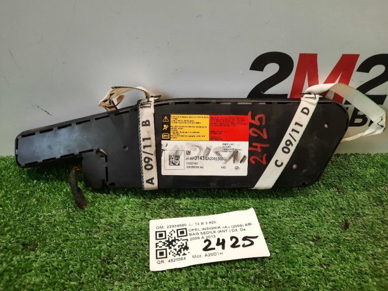 Air-bag Sedile ANT DX 22934580 Opel Insignia A 2009