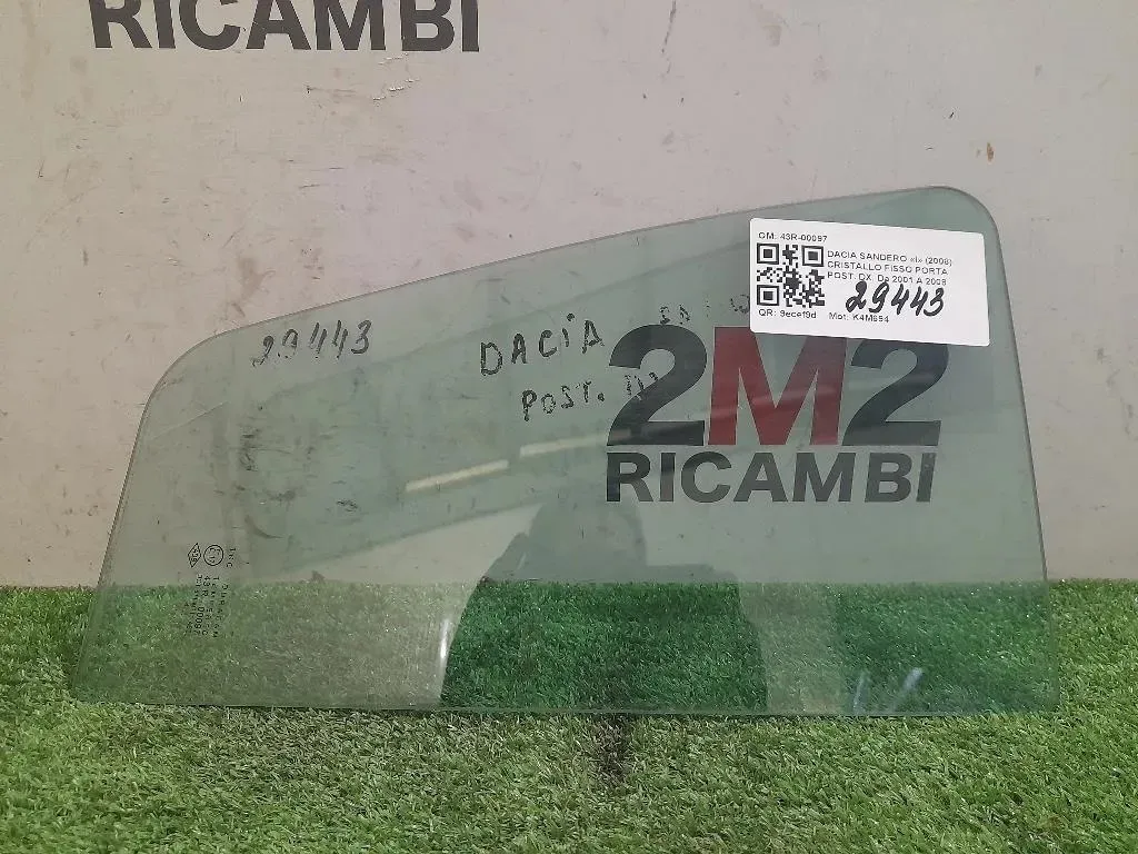 Cristallo Fisso Porta POST DX 43R-00097 Dacia Sandero I 2008