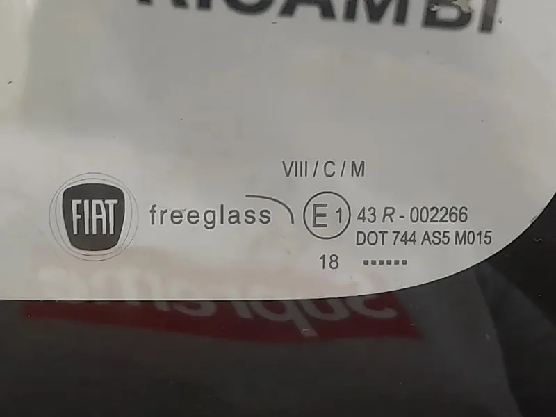 Cristallo Fisso Porta POST SX 51883718 Fiat 500 II 2008