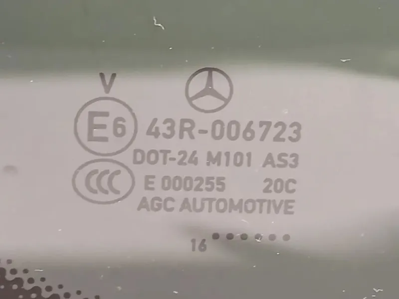 Cristallo Fisso Porta POST SX 43R-006723 Mercedes Classe GLC X253 2016