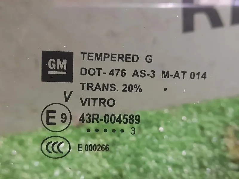 Cristallo Fisso Porta POST SX 43R-004589 Opel Mokka 2013