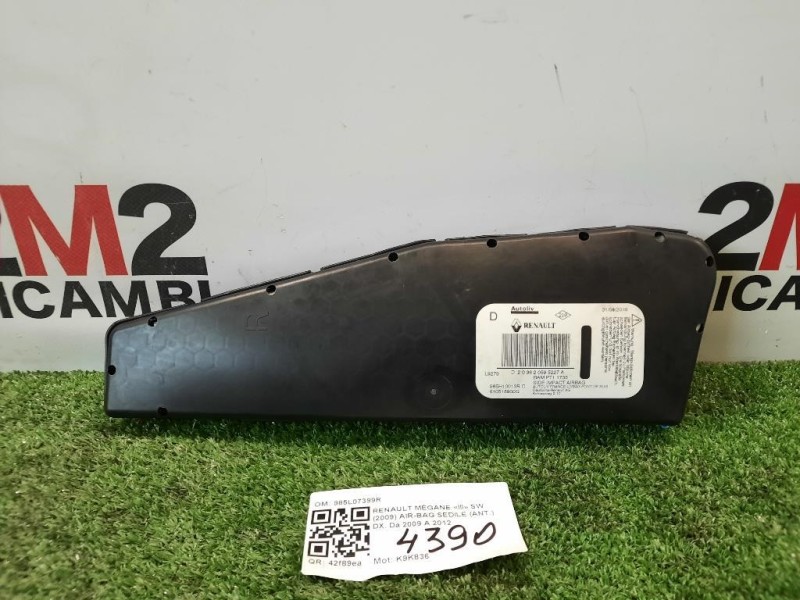 Air-bag Sedile ANT DX 985L07399R Renault Mégane III SW 2009