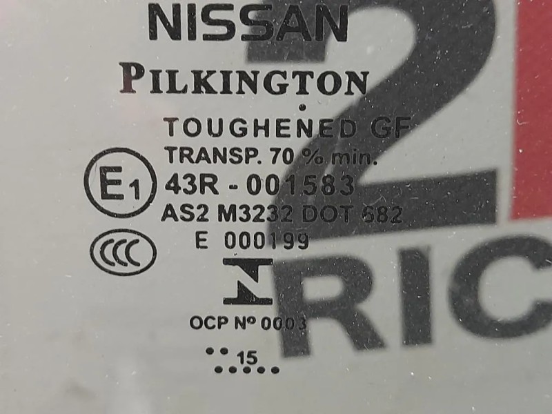 Cristallo Scendente Porta POST DX 43R001583 Nissan Qashqai II 2014