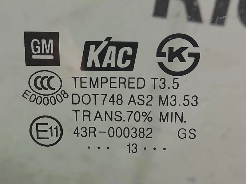 Cristallo Scendente Porta POST SX 95276489 Opel Meriva B 2014