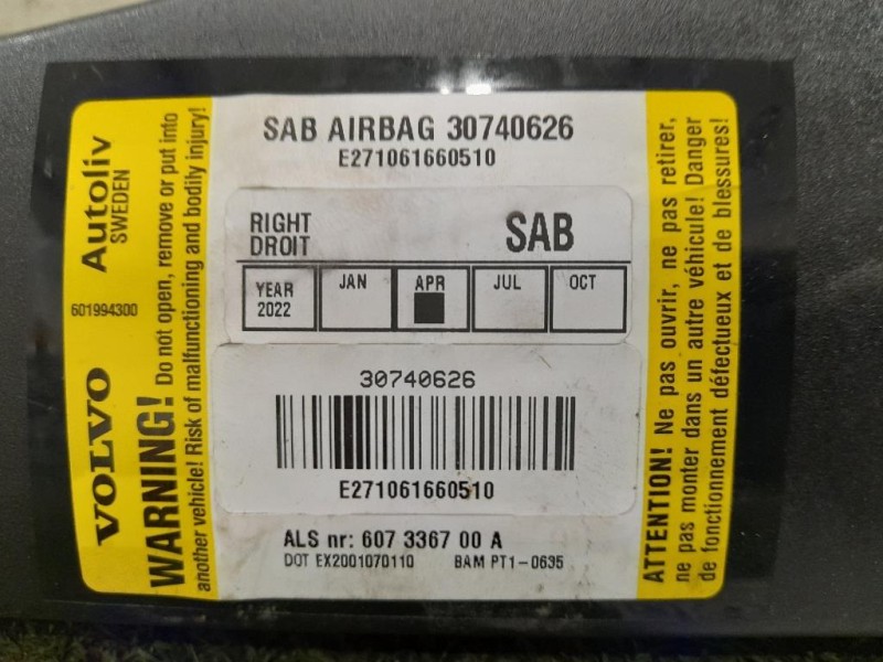 Air-bag Sedile ANT DX 30740626 Volvo V50 2004