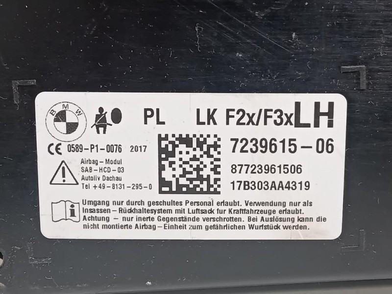 Air-bag Sedile ANT SX 7239615-06 Bmw Serie 1 F20 Berlina 2015