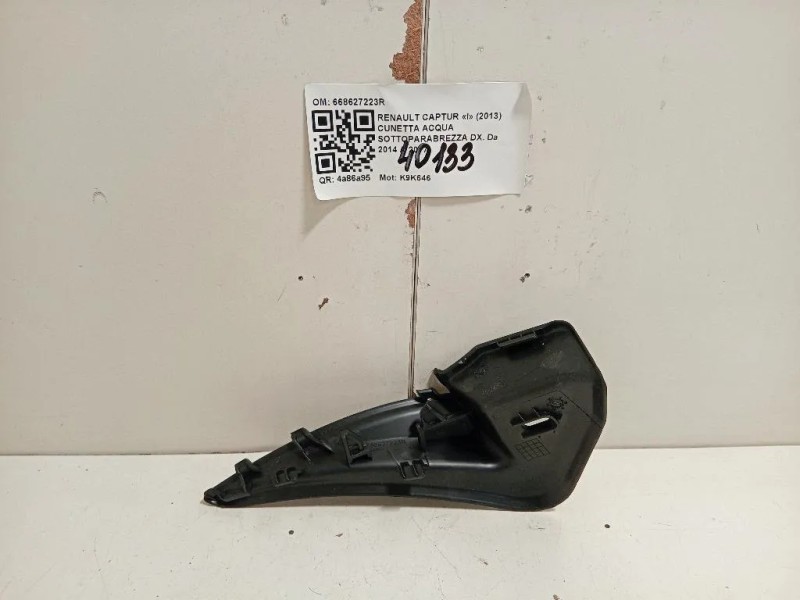 Cunetta Acqua Sottoparabrezza DX 668627223R Renault Captur I 2013