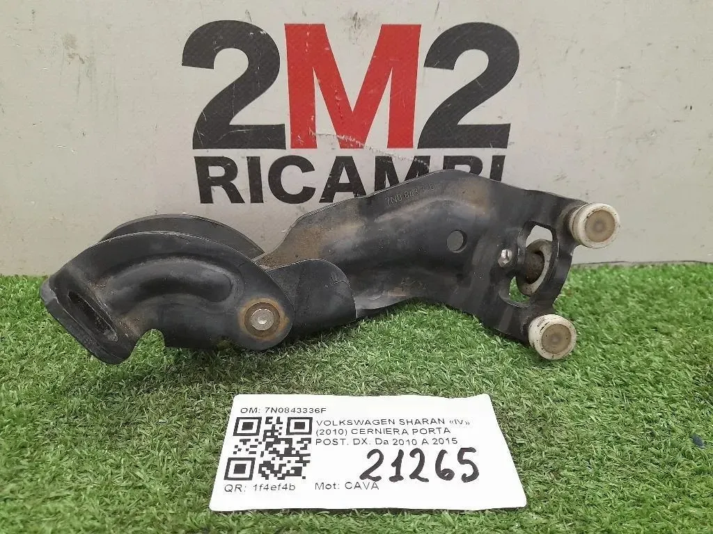 Cuscinetto Guida Porta Scorrevole Centrale POST DX 7N0843336F Volkswagen Sharan IV 2010