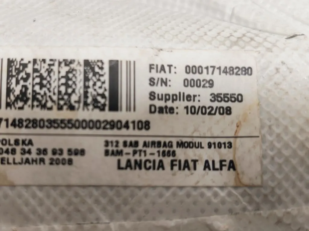 Air-bag Sedile ANT SX 00017148180 Fiat 500 II 2008