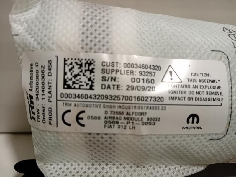 Air-bag Sedile ANT SX 34604320 Fiat 500 II 2015