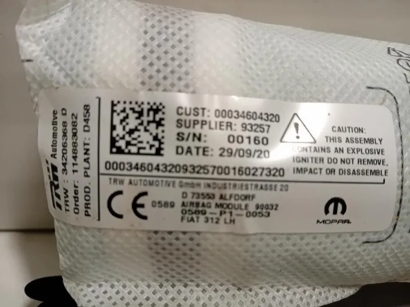 Air-bag Sedile ANT SX 34604320 Fiat 500 II 2015